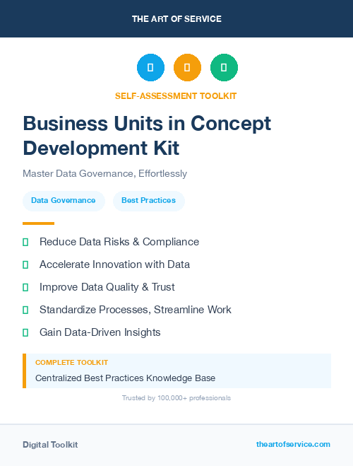 Business Units in Concept Development Kit