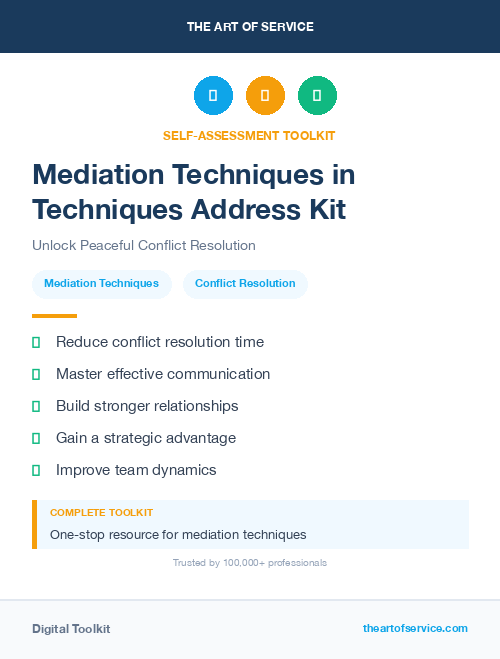 Mediation Techniques in Techniques Address Kit
