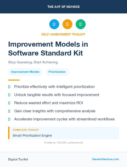 Improvement Models in Software Standard Kit