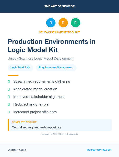 Production Environments in Logic Model Kit