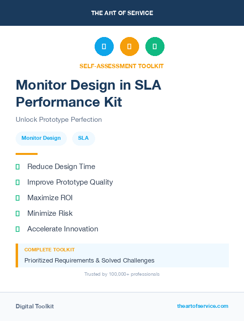 Monitor Design in SLA Performance Kit
