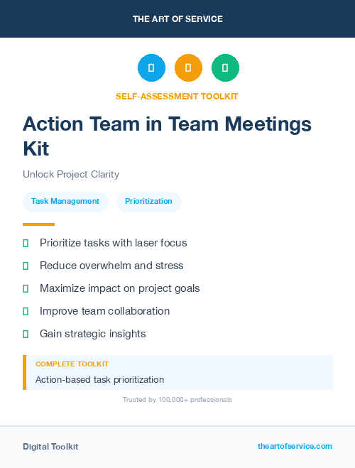 Action Team in Team Meetings Kit