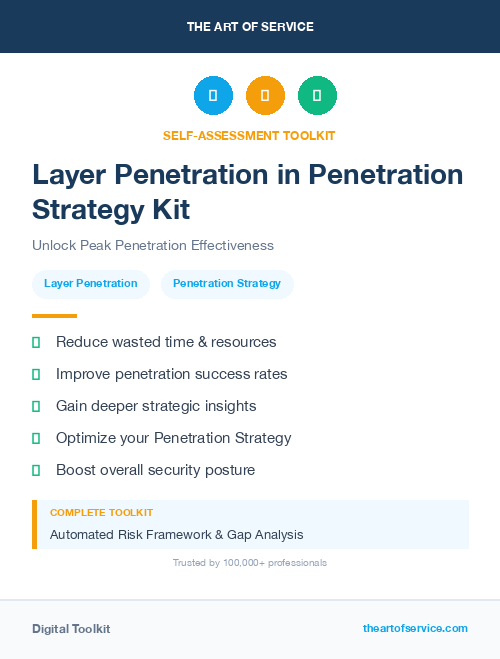 Layer Penetration in Penetration Strategy Kit