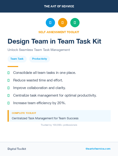 Design Team in Team Task Kit