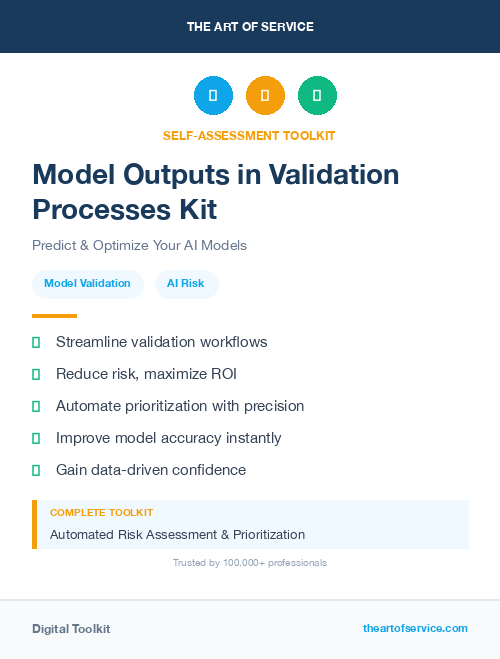 Model Outputs in Validation Processes Kit