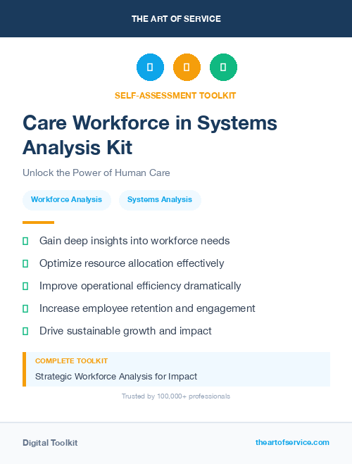 Care Workforce in Systems Analysis Kit