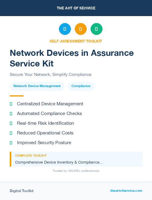 Network Devices in Assurance Service Kit