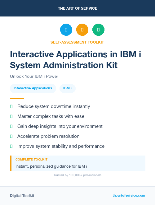 Interactive Applications in IBM i System Administration Kit