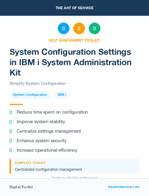 System Configuration Settings in IBM i System Administration Kit