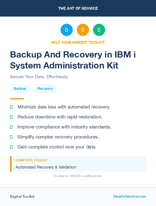 Backup And Recovery in IBM i System Administration Kit