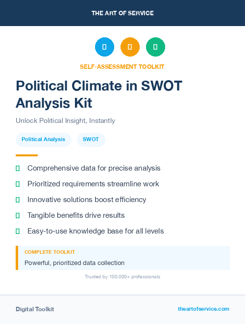 Political Climate in SWOT Analysis Kit