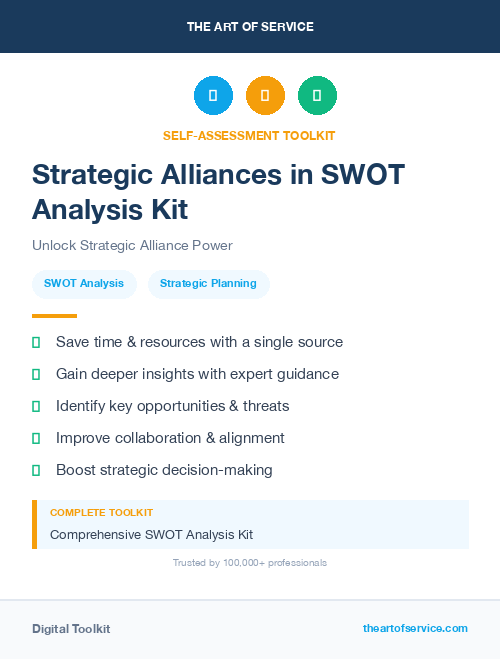 Strategic Alliances in SWOT Analysis Kit