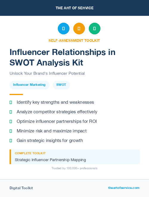Influencer Relationships in SWOT Analysis Kit