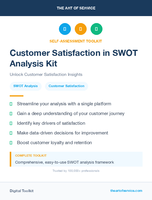 Customer Satisfaction in SWOT Analysis Kit