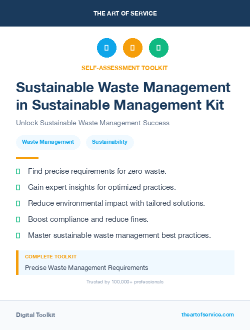 Sustainable Waste Management in Sustainable Management Kit
