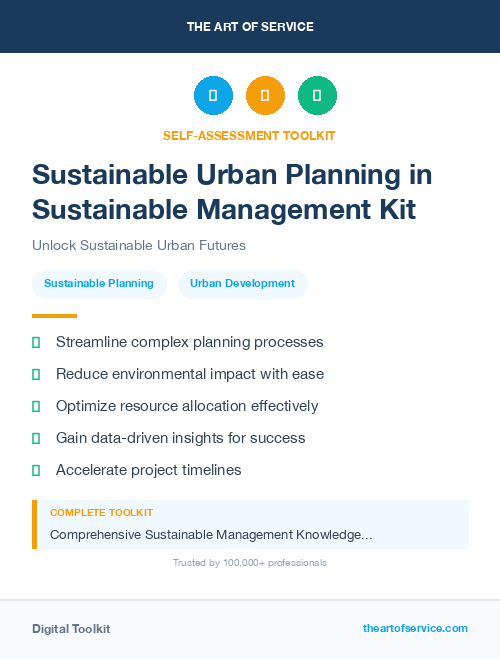 Sustainable Urban Planning in Sustainable Management Kit