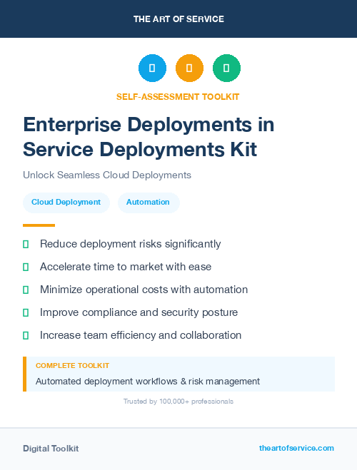Enterprise Deployments in Service Deployments Kit