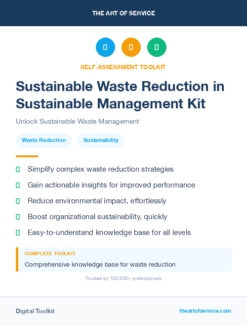 Sustainable Waste Reduction in Sustainable Management Kit