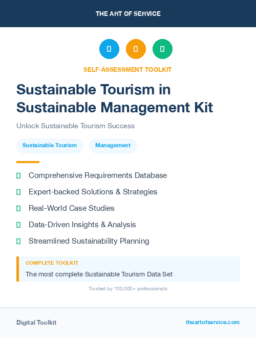 Sustainable Tourism in Sustainable Management Kit