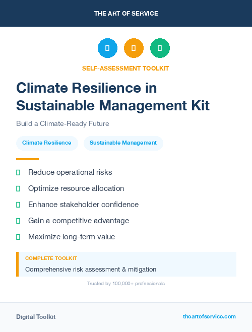 Climate Resilience in Sustainable Management Kit