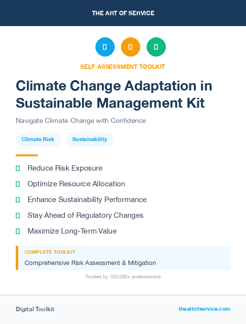 Climate Change Adaptation in Sustainable Management Kit