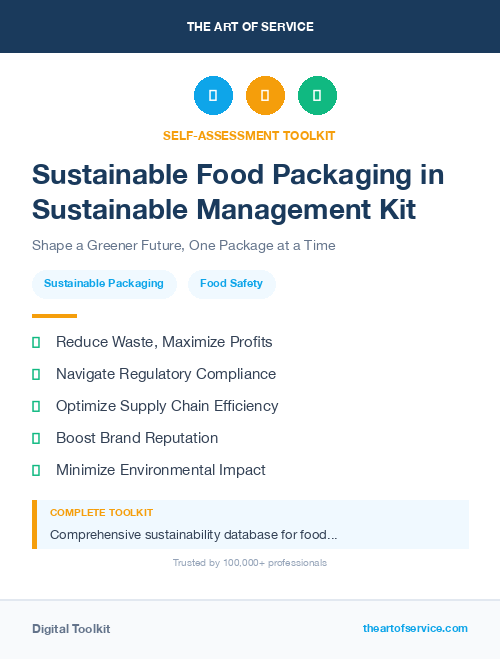 Sustainable Food Packaging in Sustainable Management Kit