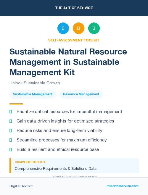 Sustainable Natural Resource Management in Sustainable Management Kit