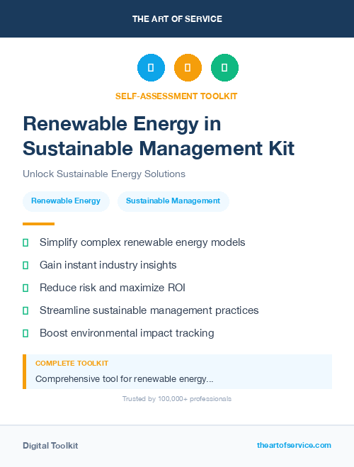 Renewable Energy in Sustainable Management Kit