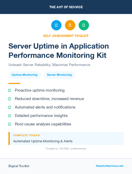 Server Uptime in Application Performance Monitoring Kit
