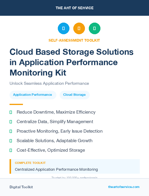 Cloud Based Storage Solutions in Application Performance Monitoring Kit