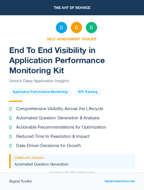 End To End Visibility in Application Performance Monitoring Kit