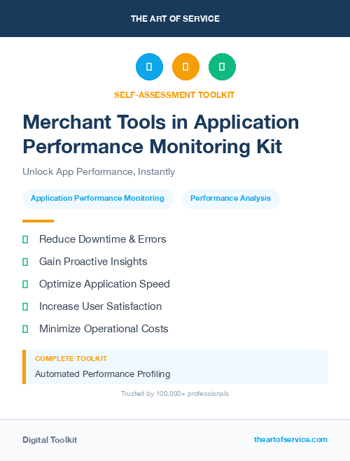 Merchant Tools in Application Performance Monitoring Kit