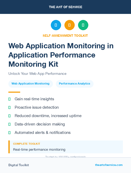 Web Application Monitoring in Application Performance Monitoring Kit