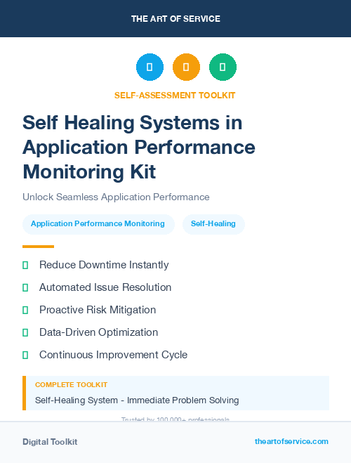 Self Healing Systems in Application Performance Monitoring Kit