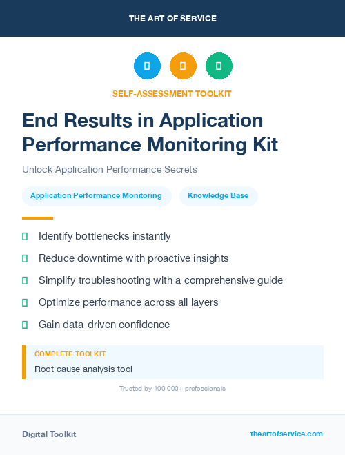 End Results in Application Performance Monitoring Kit