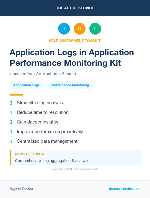 Application Logs in Application Performance Monitoring Kit