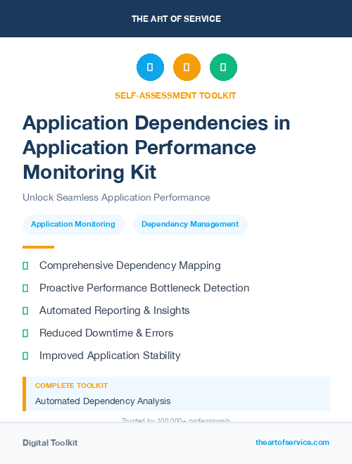 Application Dependencies in Application Performance Monitoring Kit