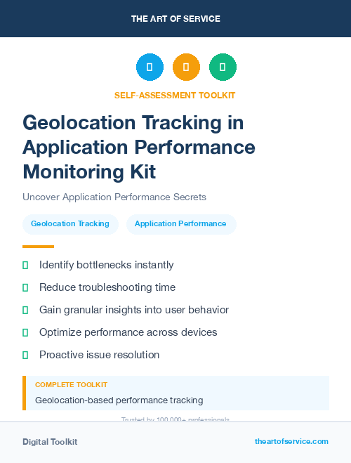 Geolocation Tracking in Application Performance Monitoring Kit