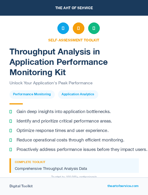 Throughput Analysis in Application Performance Monitoring Kit