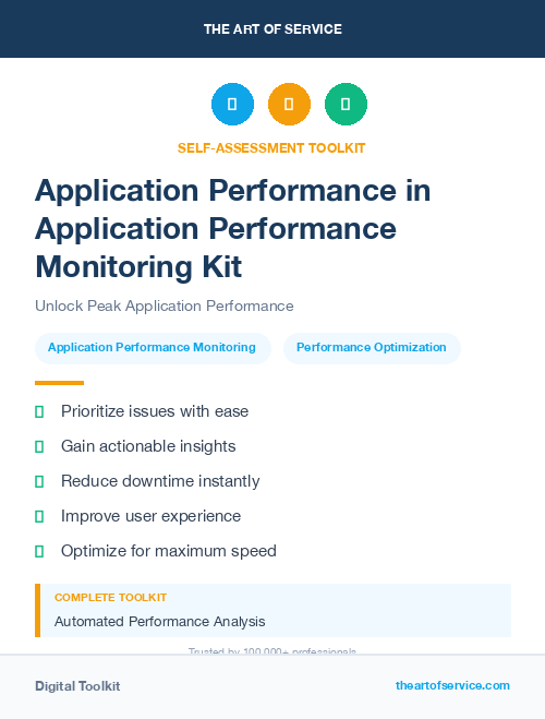 Application Performance in Application Performance Monitoring Kit