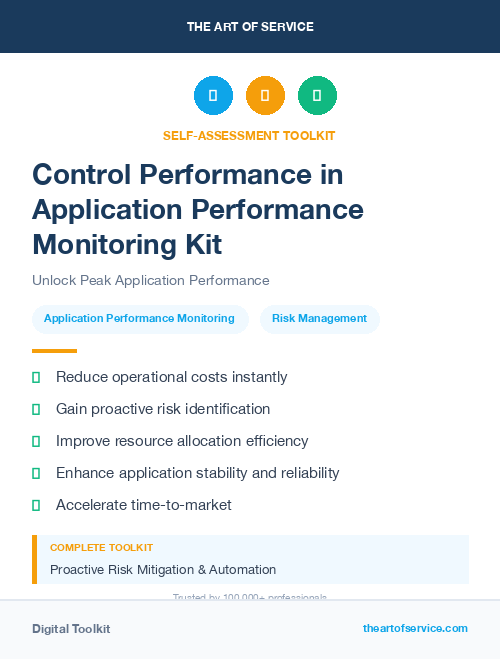 Control Performance in Application Performance Monitoring Kit