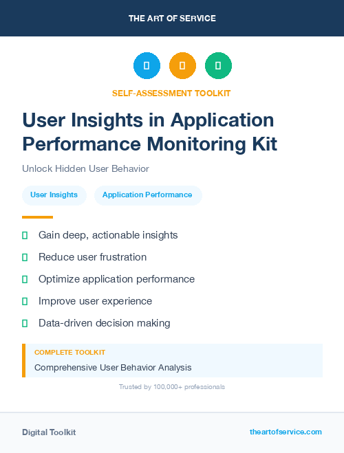 User Insights in Application Performance Monitoring Kit