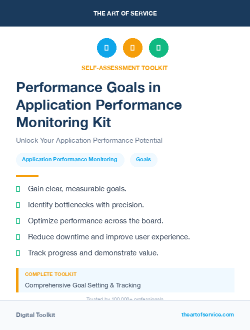 Performance Goals in Application Performance Monitoring Kit