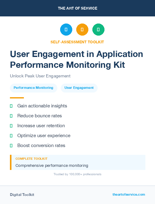 User Engagement in Application Performance Monitoring Kit