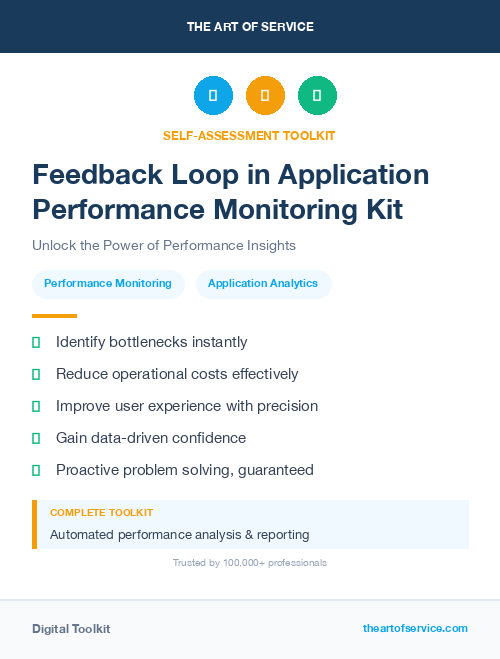 Feedback Loop in Application Performance Monitoring Kit