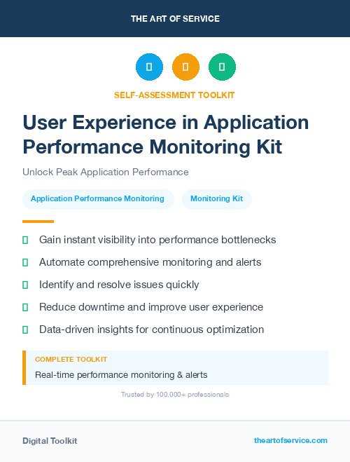 User Experience in Application Performance Monitoring Kit