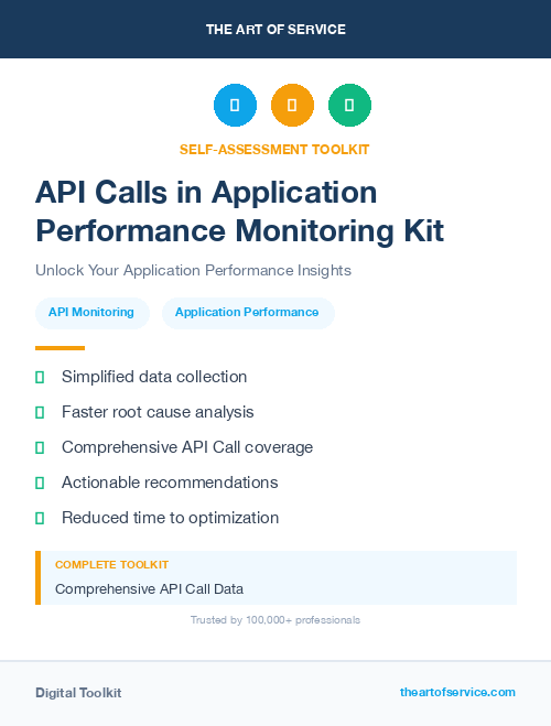 API Calls in Application Performance Monitoring Kit