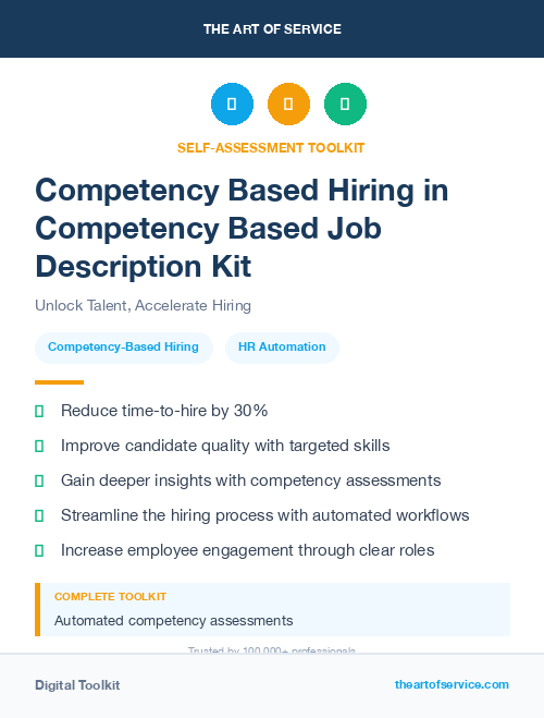 Competency Based Hiring in Competency Based Job Description Kit