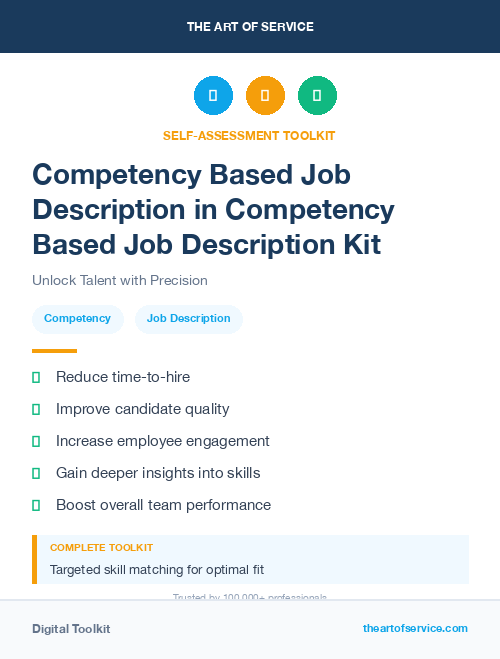 Competency Based Job Description in Competency Based Job Description Kit
