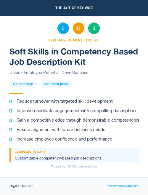 Soft Skills in Competency Based Job Description Kit